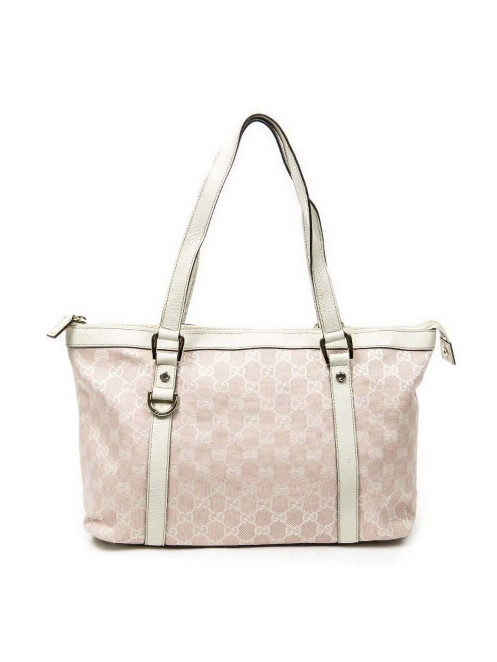 Gucci Abbey Zip Tote Pink GG Canvas